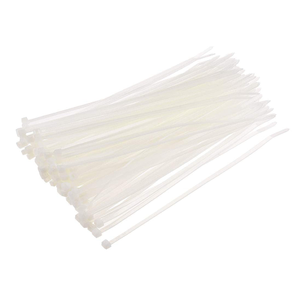  [AUSTRALIA] - uxcell Nylon Cable Ties 8 Inch Length 0.14 Inch Width Self-Locking Zip Tie White 100pcs