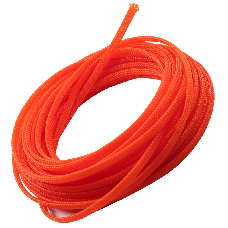  [AUSTRALIA] - Bettomshin 1Pcs 32.8Ft PET Braided Cable Sleeve, Width 4mm Expandable Braided Sleeve for Sleeving Protect Electric Wire Electric Cable Orange