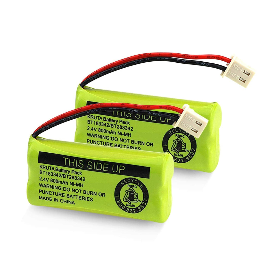  [AUSTRALIA] - BT183342/BT283342 2.4V 800mAh Ni-MH Battery Pack, Also Compatible with AT&T VTech Cordless Phone Batteries BT166342/BT266342 BT162342/BT262342 2SN-AAA40H-S-X2 Pack 2