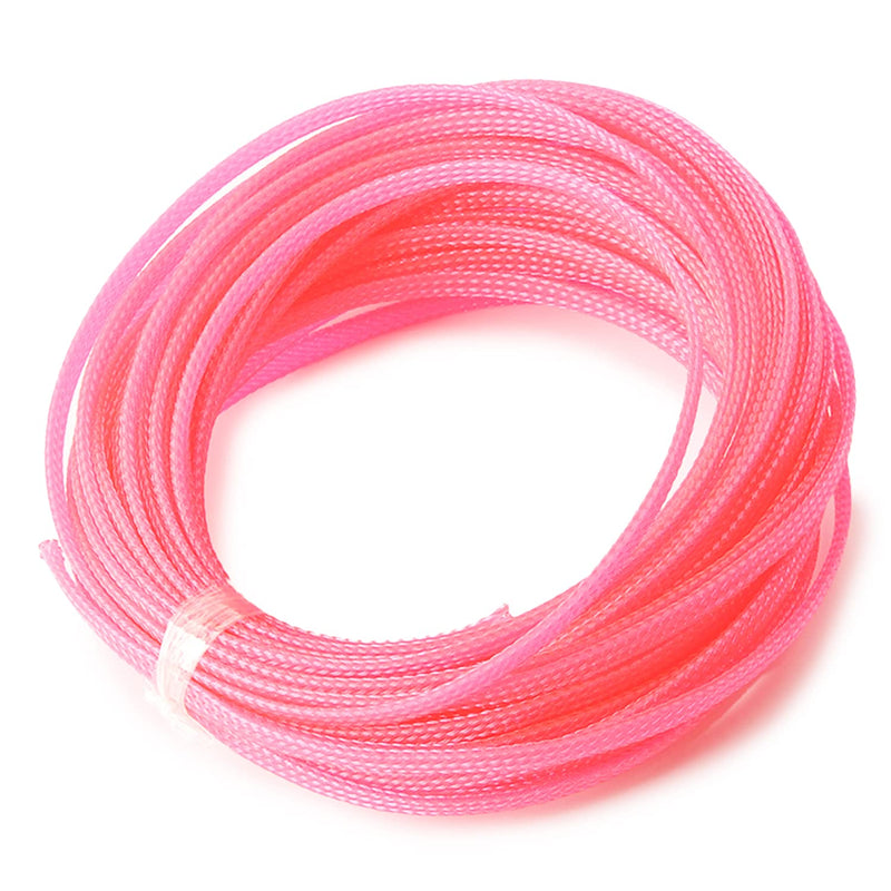  [AUSTRALIA] - Bettomshin 1Pcs Length 32.81Ft PET Braided Cable Sleeve, Width 4mm Expandable Braided Sleeve for Sleeving Protect Electric Wire Electric Cable Pink