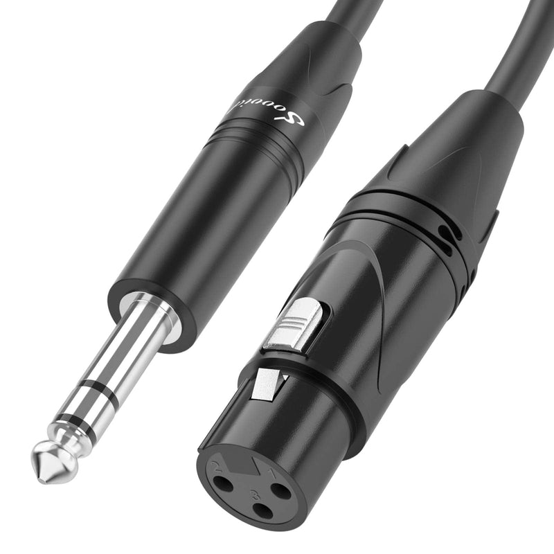  [AUSTRALIA] - XLR Female to 1/4 Cable-Sovvid XLR to TRS Jack 6.35mm Male TRS to Female XLR Patch Cable-10Feet 10FT XLR Female