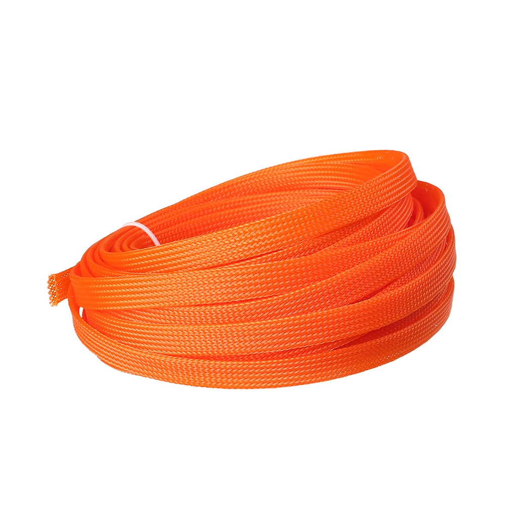  [AUSTRALIA] - Bettomshin 1Pcs 32.8Ft PET Braided Cable Sleeve, Width 10mm Expandable Braided Sleeve for Sleeving Protect Electric Wire Electric Cable Orange