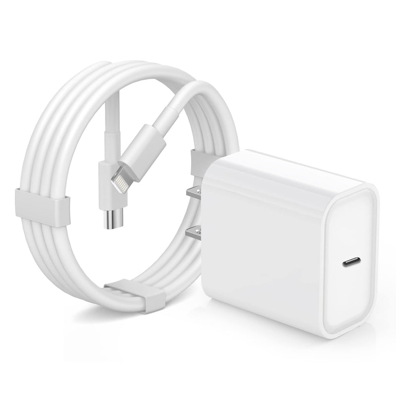  [AUSTRALIA] - iPhone Charger [Apple MFI Certified] Apple Block USB C Fast Wall Plug with 3ft USB C to Lightning Cable for iPhone13/14/14 plus/12/pro/pro max/11/Air pods pro/iPad air 3/min4 (White) 1