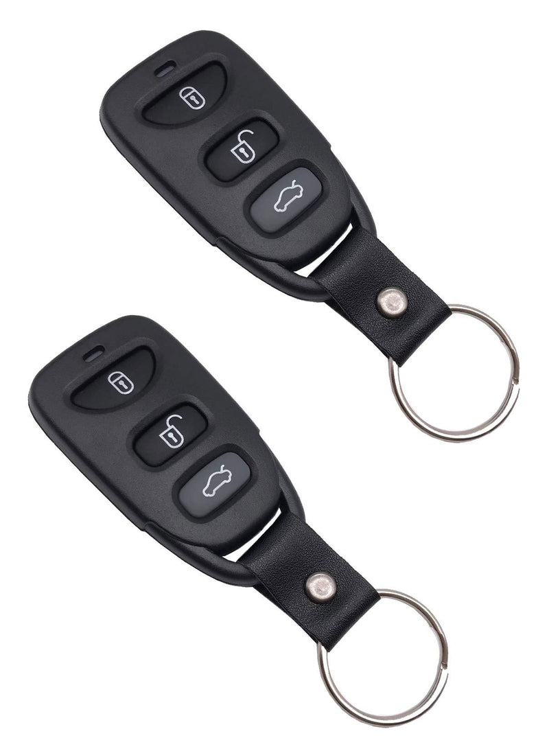 Replacement Key Fob Case Shell Fit for Hyundai Elantra Accent Sonata Kia Optima Keyless Entry Remote Car Key Housing Casing Outer Cover 3 Button + Panic (2) 2 - LeoForward Australia