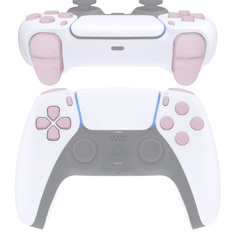 eXtremeRate Replacement D-pad R1 L1 R2 L2 Triggers Share Options Face Buttons for PS5 Controller, Cherry Blossoms Pink Full Set Buttons for Playstation 5 Controller - Controller NOT Included - LeoForward Australia