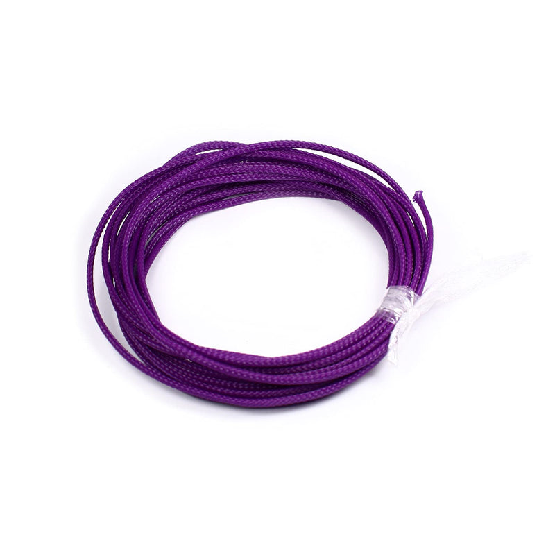  [AUSTRALIA] - Bettomshin 1Pcs Length 16.4Ft Expandable Braid Sleeving, Width 3mm Protector Wire Flexible Cable Mesh Sleeve for Television Audio Computer Purple