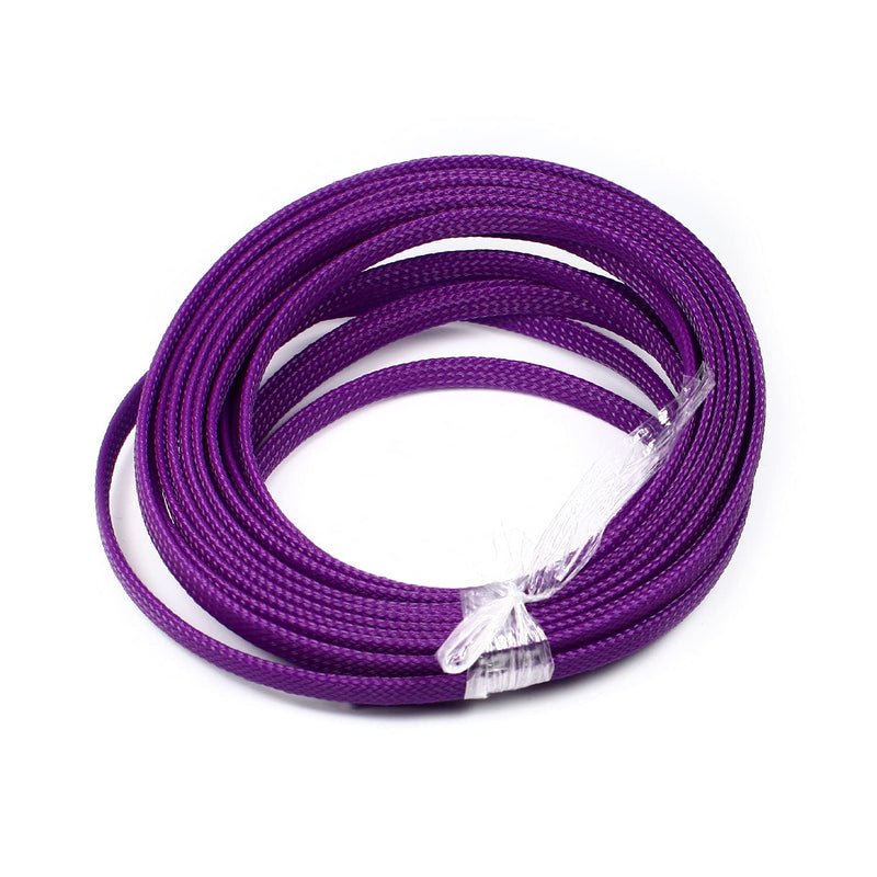  [AUSTRALIA] - Bettomshin 1Pcs 16.4Ft Expandable Braid Cable Sleeve, Width 6mm Wire Protector Purple for Sleeving Protect and Beautify The Industrial, Electric Wire Electric Cable