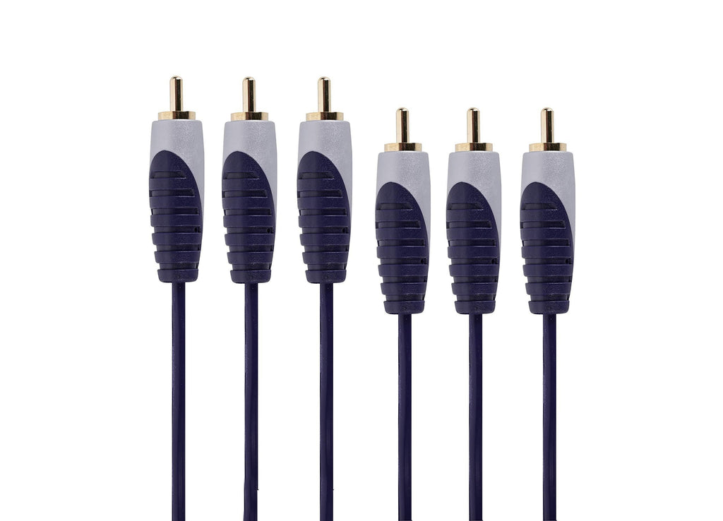 Soundeluxe, Audio & Video RCA Interconnect Cable, 3 Male to Male RCA Conductors for Home Theater, DVDs, Blu-ray and Other Audiophile Stereo Audio/Composite Video Devices, 3 Ft. Length - LeoForward Australia