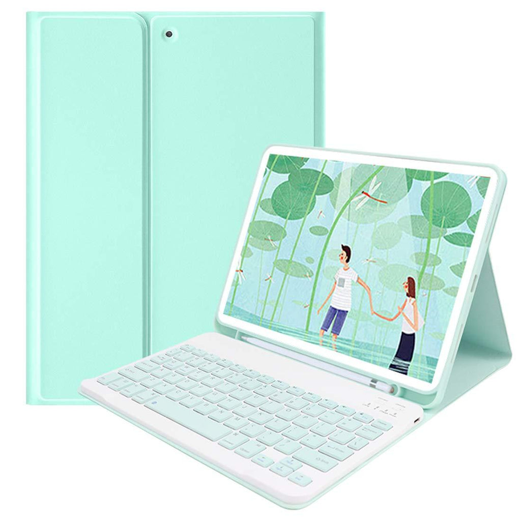  [AUSTRALIA] - Lively Life Bluetooth Keyboard for iPad 10.2 8th 2020/7th Generation 2019, iPad Air 3 2019, iPad Pro 10.5 2017, Protective Case with Detachable Wireless Keyboard, Built-in Pen Holder - Green 10.2"&10.5"