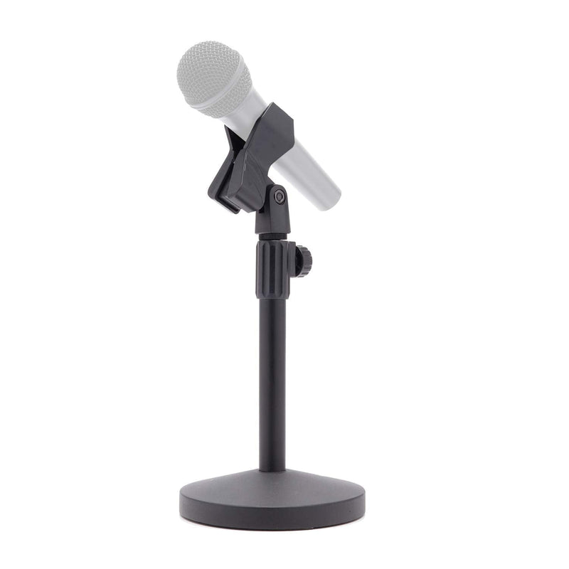  [AUSTRALIA] - Movo TMC-5 Adjustable Desktop Microphone Stand with Round Base and Mic Holder for Desk - 16" Extendable Microphone Desk Stand - Compact Metal Desktop Mic Stand for Podcasts, Gaming, and Livestreaming