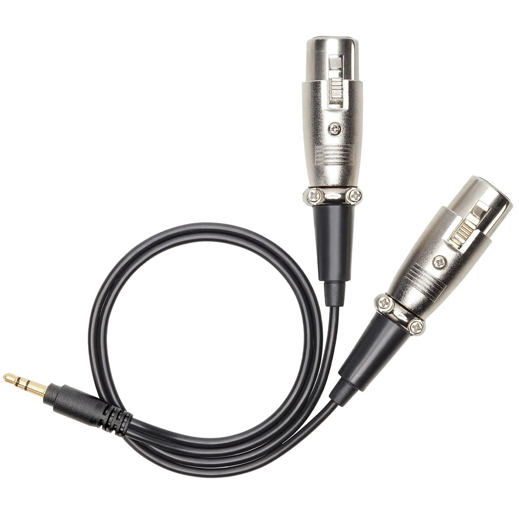  [AUSTRALIA] - Movo TCB7 Dual Female XLR to Male 3.5mm TRS Cable - XLR to 3.5mm Adapter for XLR Board, XLR Amp - Stereo to XLR Cable Adapter for Mixer Cables, Mic Input Cable, DJ Audio Cables, XLR Headphone Cable