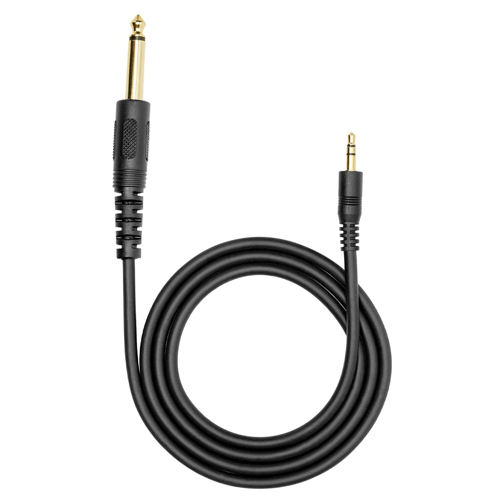 [AUSTRALIA] - Movo WGA-1 6.35mm Guitar Cord to 3.5mm Extension TRS Male to Male Audio Cable - Perfect Speaker Cable, Aux Cord, or Headphone Jack Adapter - 1/4 to 3.5mm Adapter for Home Theater Accessories