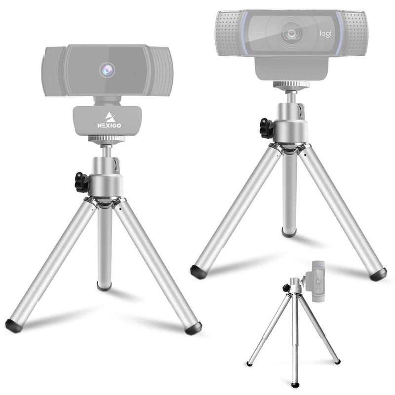 Lightweight Mini Tripod for Webcam, NexiGo Upgraded Extendable Tripod Stand, Compatible with Logitech Webcam C920 C922 C930e C920x Brio, for Vlogging, Live Streaming, Zoom Meeting (2 Pack) 2 Pack - LeoForward Australia