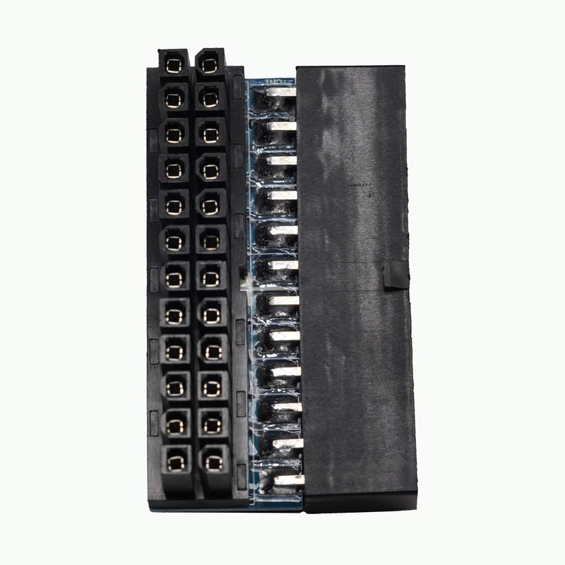  [AUSTRALIA] - WLGQ ATX 24Pin Male to 24pin Female 90 Degree Adapter caed Mainboard Motherboard for Desktops PC Supply