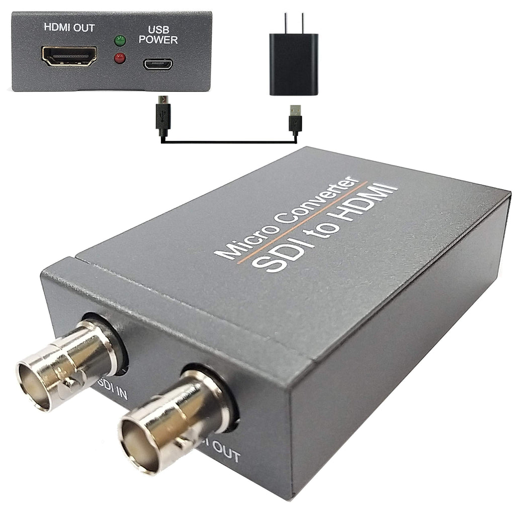  [AUSTRALIA] - YOTOCAP 1080P SDI to HDMI Adapter Converter for CCTV SD HD and 3G SDI Signals to HDMI Adapter Female BNC to HDMI SDI Signals Display on HDMI