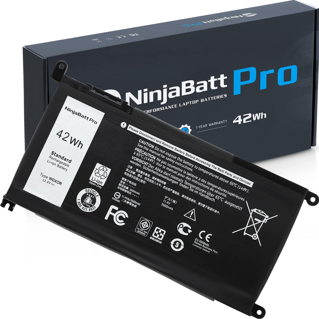  [AUSTRALIA] - NinjaBatt Battery for Dell WDX0R Inspiron 15 7579 5567 5578 5570 5568 7569 5579 5565 7573 13 7378 5378 7368 5379 5368 7375 17 5767 Y3F7Y - [42Wh/11.4v]