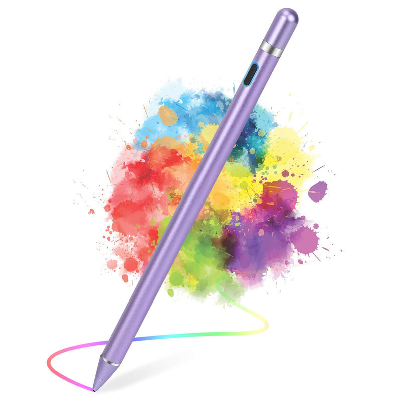 Active Stylus Pens for Touch Screens, Active Pencil Smart Digital Pens Fine Point Stylist Pen Compatible with iPhone iPad,Samsung/Android Smart Phone&Tablet Writing Drawing by maylofi (Purple) Purple - LeoForward Australia