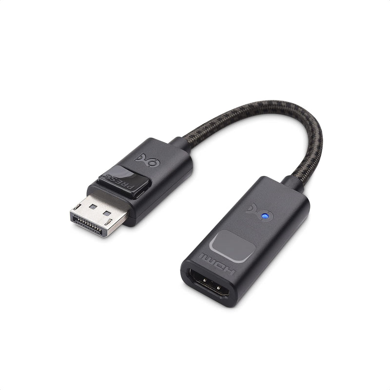  [AUSTRALIA] - Cable Matters 8K DisplayPort 1.4 to HDMI 2.1 Adapter with 4K 120Hz or 8K 60Hz, Unidirectional DisplayPort to HDMI 2.1 Cable Adapter in Black, Support for RTX 3080/3090, RX 6800/6900 and More