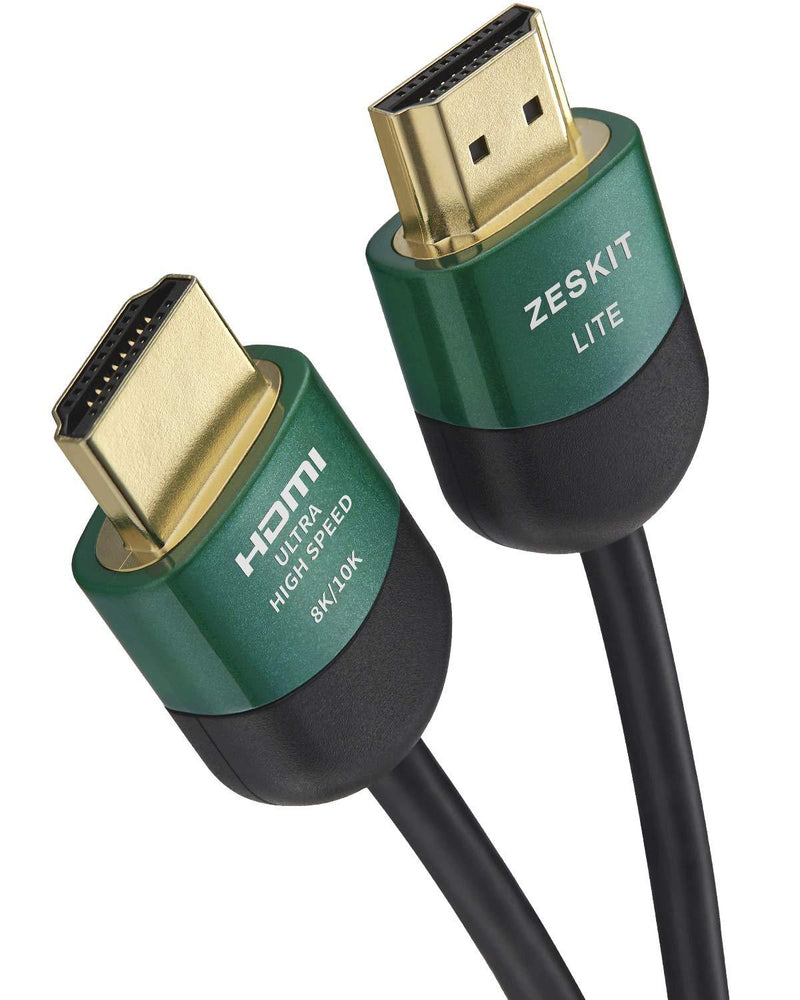 Zeskit Lite 48Gbps Slim Certified Ultra High Speed HDMI Cable 1.5ft, 4K120 8K60 144Hz eARC HDR HDCP 2.2 2.3 Compatible with Dolby Vision Apple TV 4K Roku Sony LG Samsung Xbox Series X RTX 3080 PS4 PS5 0.5m/1.5ft - LeoForward Australia