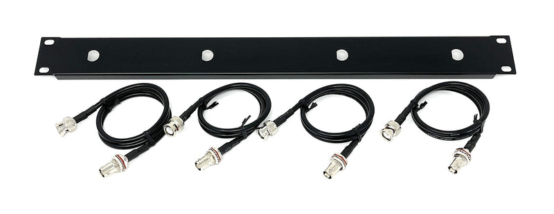  [AUSTRALIA] - Generic 19inch Antenna Re-location Rack Mount Kit 1U Front Panel 4 Hole Ports w/ 4 Cables