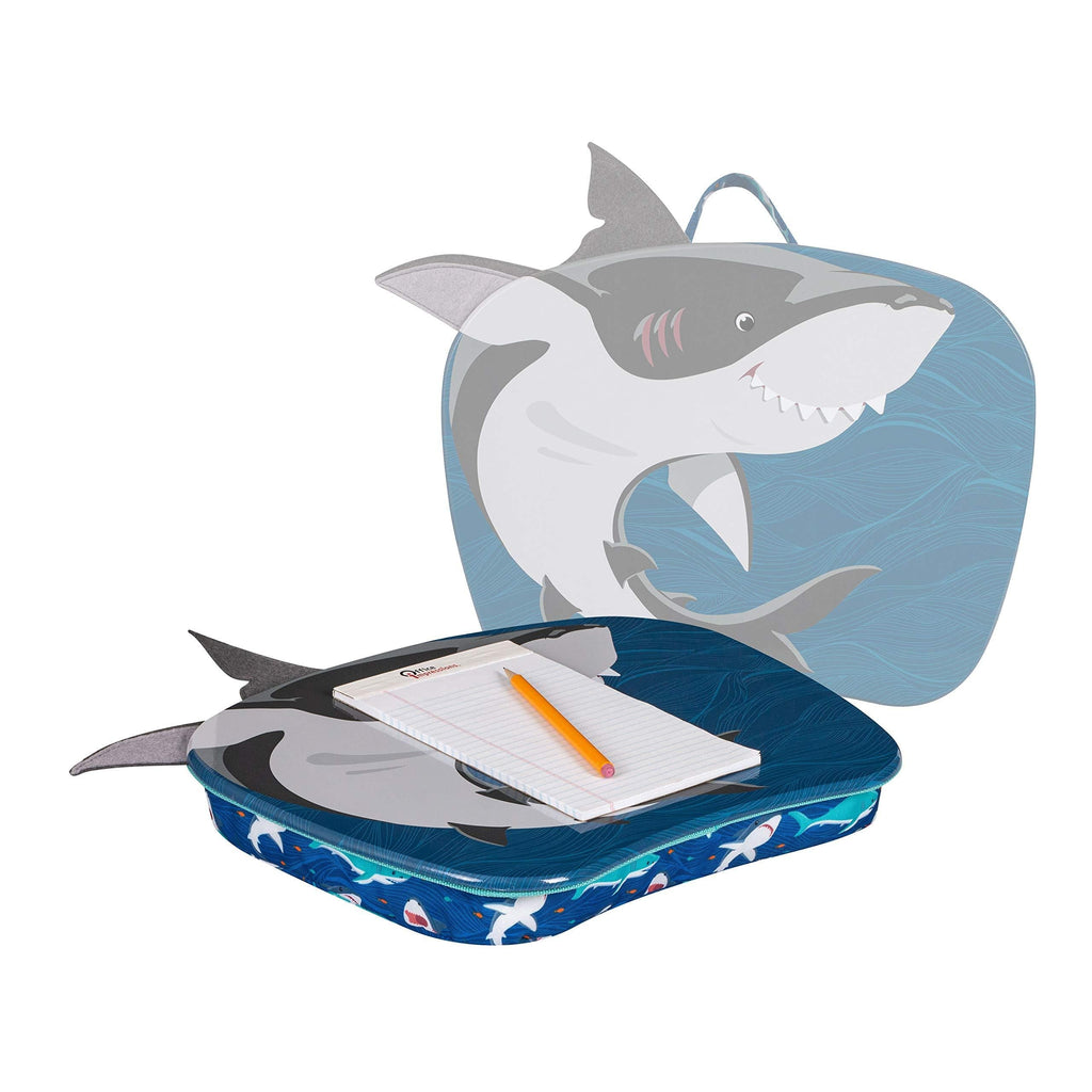  [AUSTRALIA] - LapGear Lap Pets Lap Desk for Kids - Shark - Fits Up to 15.6 Inch Laptops - Style No. 46753