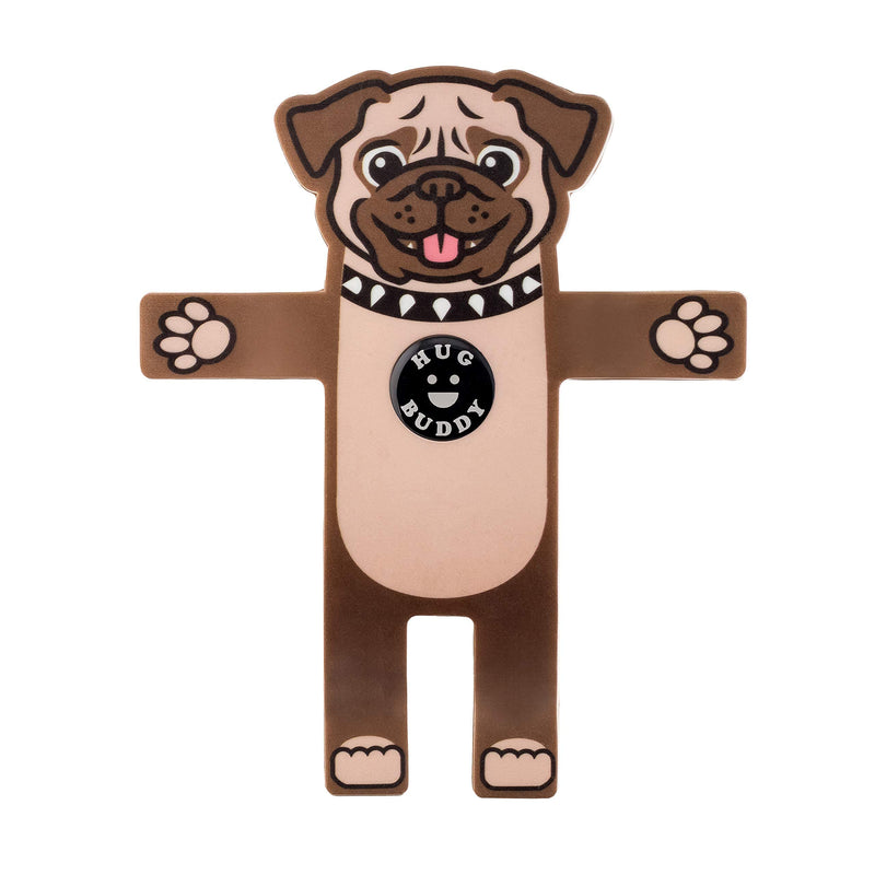  [AUSTRALIA] - Hug Buddy Pug Dog Air Vent Car Phone Holder, Adjustable, Universal Fit, Cell Phone Mount Compatible with iPhone, Samsung Galaxy, LG, Google, Pixel, Moto, Black and Other Smartphones