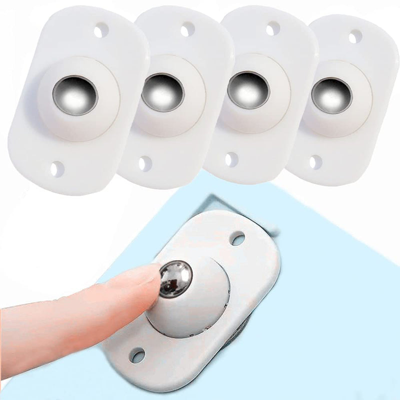 4Pcs Casters Wheels - Self Adhesive Paste Pulley/Stainless Steel Mini Swivel Caster Wheels with 360 Degree Rotation for Furniture Storage Boxes Cabinet Drawer Trash - LeoForward Australia