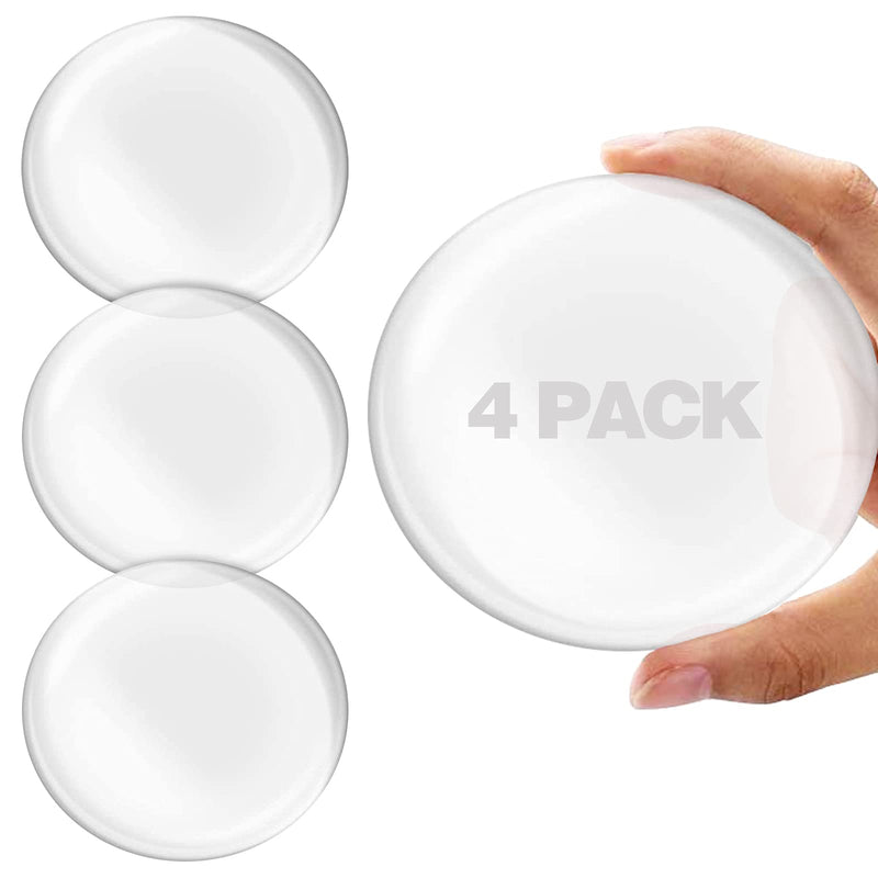  [AUSTRALIA] - 4 PCS 3.15" Door Stopper Wall Protector, Larger Door Handle Bumper, Reusable Wall Protectors with Self Adhesive 3m Sticker for Home or Office Protecting Wall, Quiet, Shock Absorbent Gel(Clear) 4pcs-3.15'' Clear