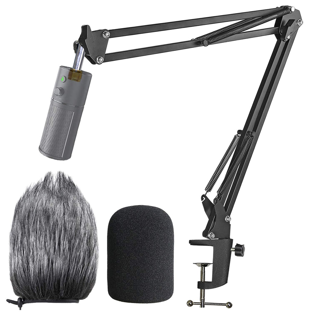  [AUSTRALIA] - Razer Seiren X Boom Arm with Pop Filter - Mic Stand with Furry Windscreen Muff for Razer Seiren X Streaming Microphone by YOUSHARES