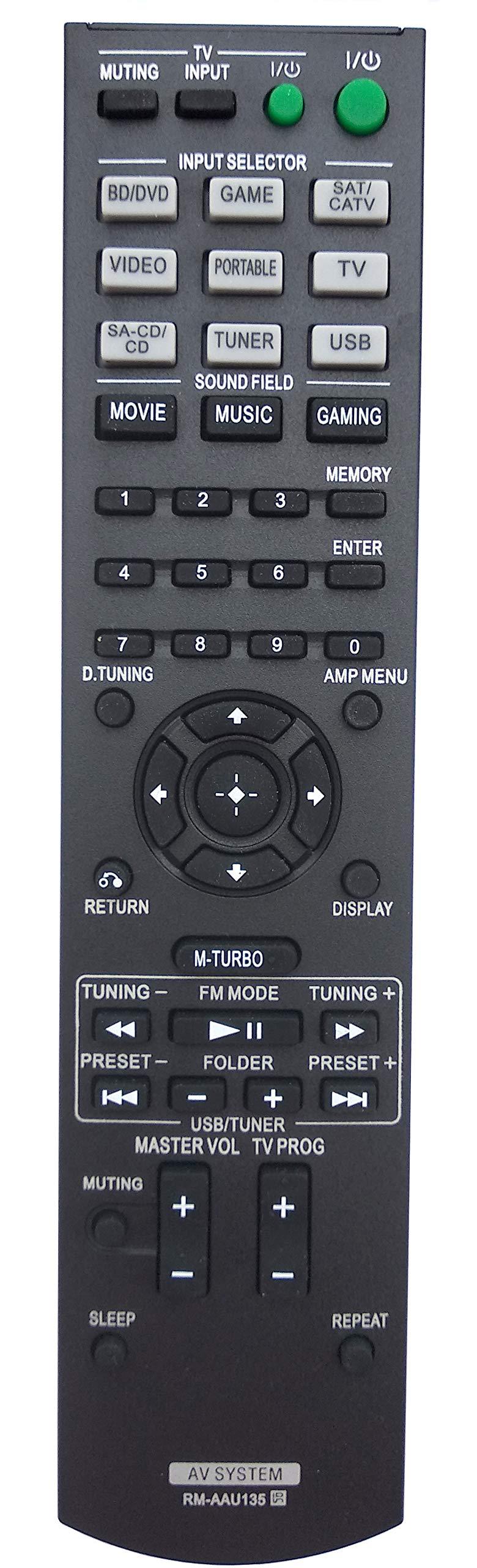 Universal Remote Compatible for Sony RM-AAU135 RMAAU135 STR-KM3 STRKM5 Audio/Video Receiver Remote Control - LeoForward Australia