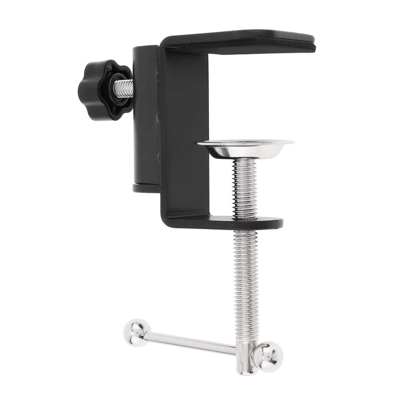  [AUSTRALIA] - RTNLIT Universal C Shape Table Mount Clamp for Microphone Suspension Boom Scissor Arm Stand Holder with Adjustable Positioning Screw, Fits up to 1.77"/4.5cm Desktop Thickness-Black Black