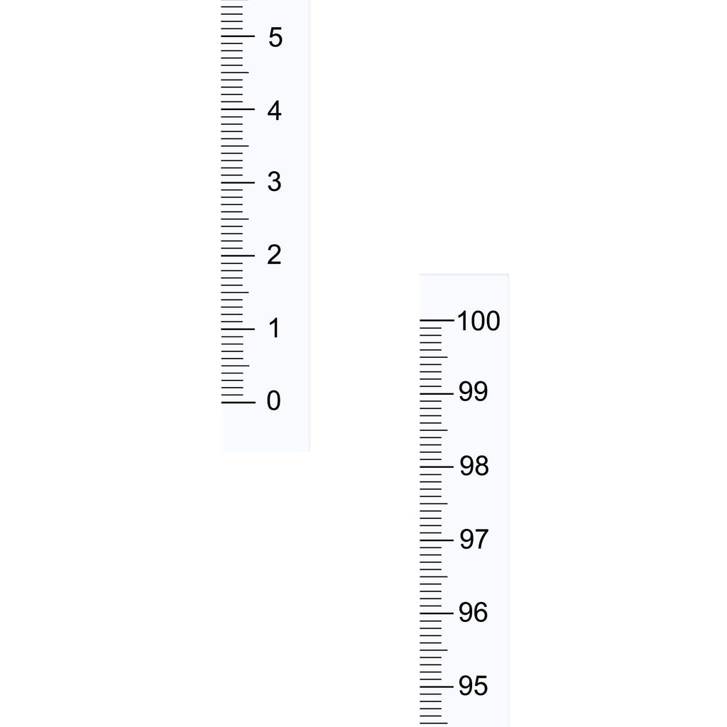  [AUSTRALIA] - uxcell Adhesive Backed Tape Measure 100cm Vertical Read Measuring Tape Stick on Workbench Ruler (Transparent) Transparent