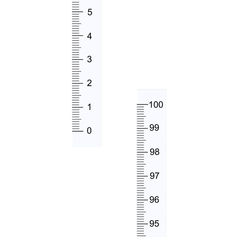  [AUSTRALIA] - uxcell Adhesive Backed Tape Measure 100cm Vertical Read Measuring Tape Stick on Workbench Ruler (Transparent) Transparent