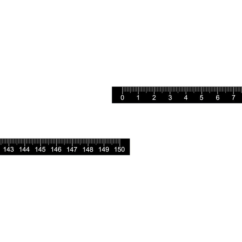  [AUSTRALIA] - uxcell Adhesive Backed Tape Measure 150cm Left to Right Read Measuring Tapes Stick on Workbench Ruler (Black)