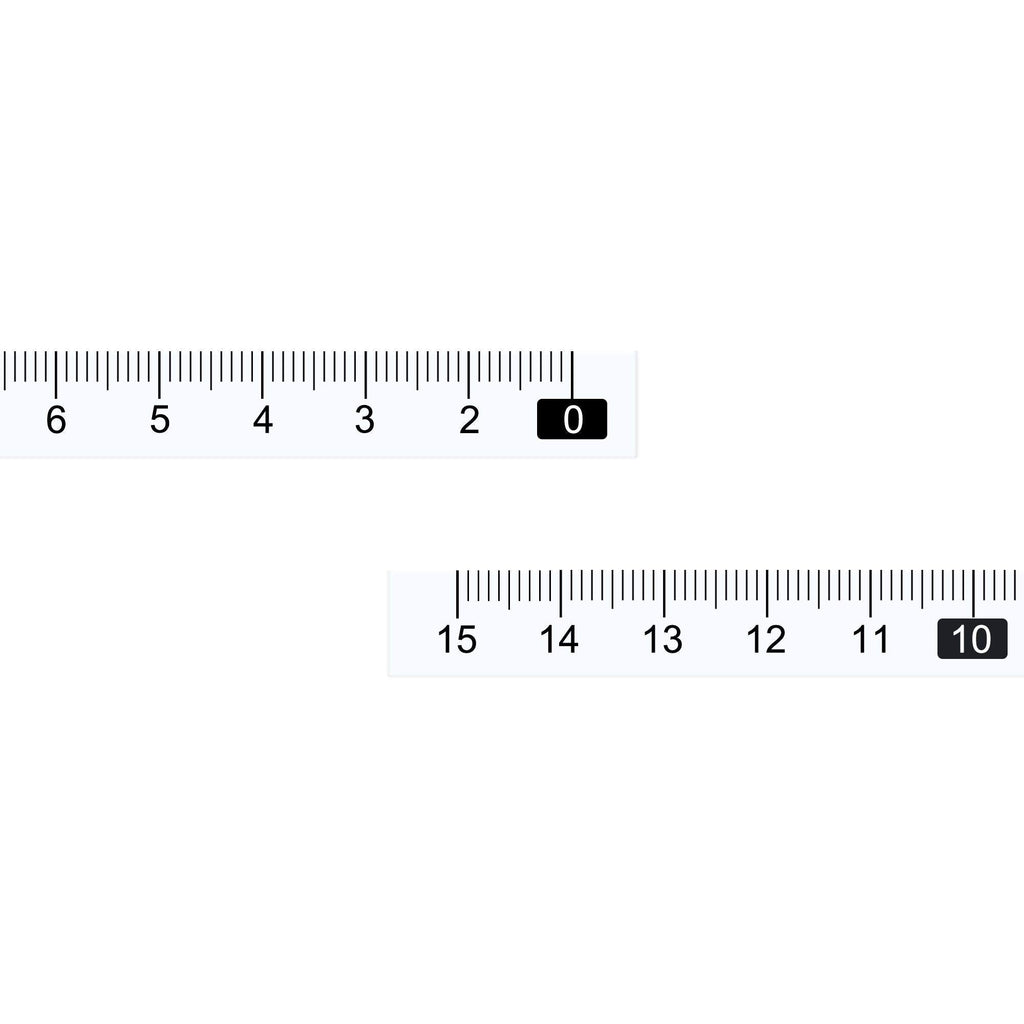  [AUSTRALIA] - uxcell 10 Pcs Adhesive Backed Tape Measure 15cm Right to Left Read Measuring Tapes Stick on Workbench Ruler (Transparent)