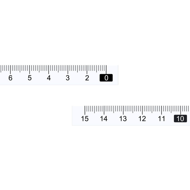  [AUSTRALIA] - uxcell 10 Pcs Adhesive Backed Tape Measure 15cm Right to Left Read Measuring Tapes Stick on Workbench Ruler (Transparent)