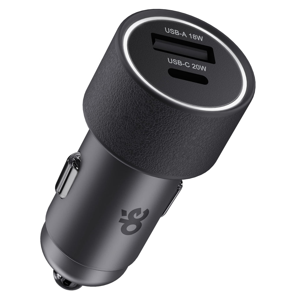 USB C Car Charger, dé 38W Fast Charging Car Charger, USB-C(20W) & USB-A(18W) for iPhone 12 Pro Max, iPhone 12/12 mini/11/Xs/Xr/X, Samsung Galaxy S21/20/10/9/8, and Others - Black - LeoForward Australia