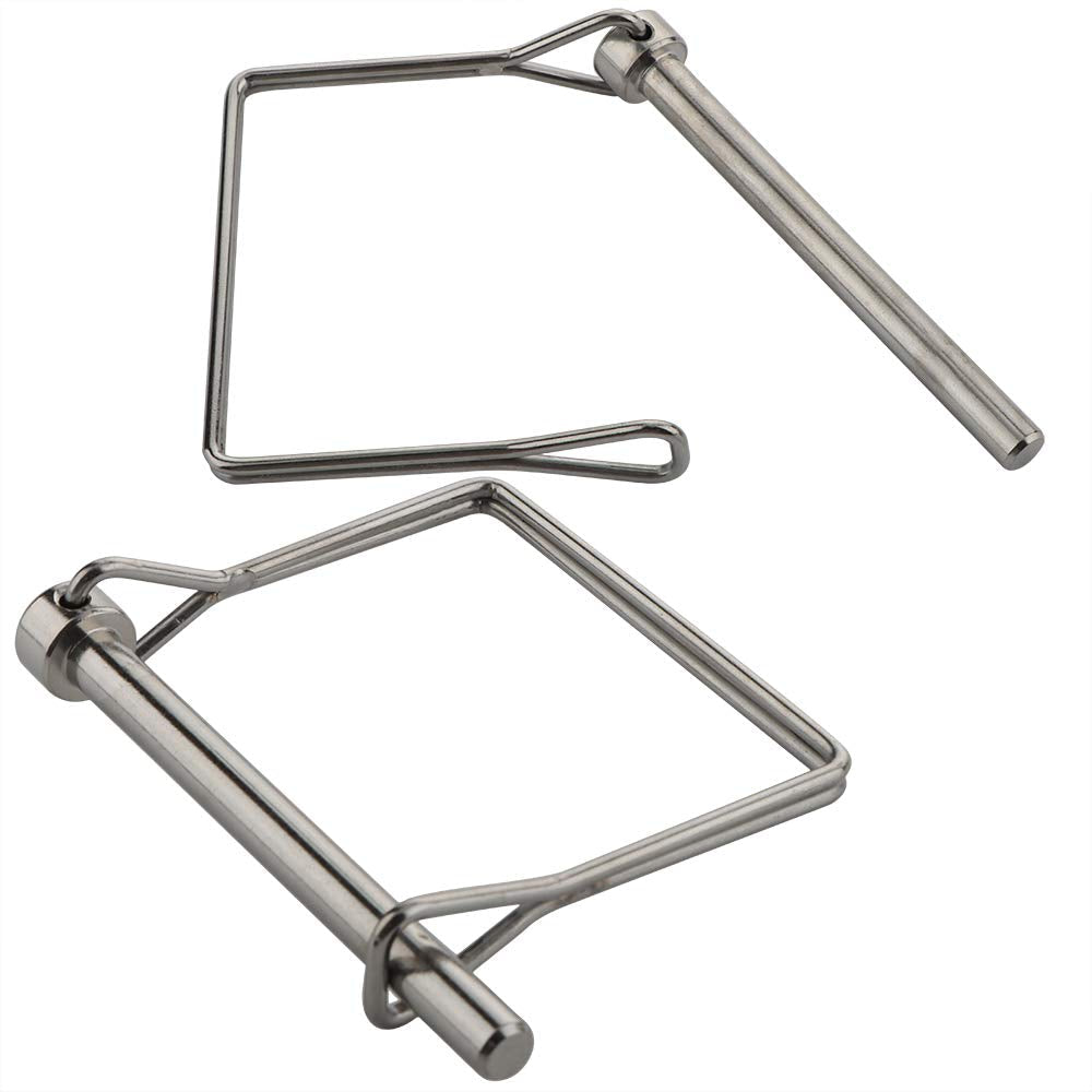 [AUSTRALIA] - 2 Pack Extended Square Safety Coupler Pin 1/4" x 2-3/4"(6.3mm x 70mm), Full Marine Grade 316 Stainless Steel Heavy Duty Shaft Locking Pin
