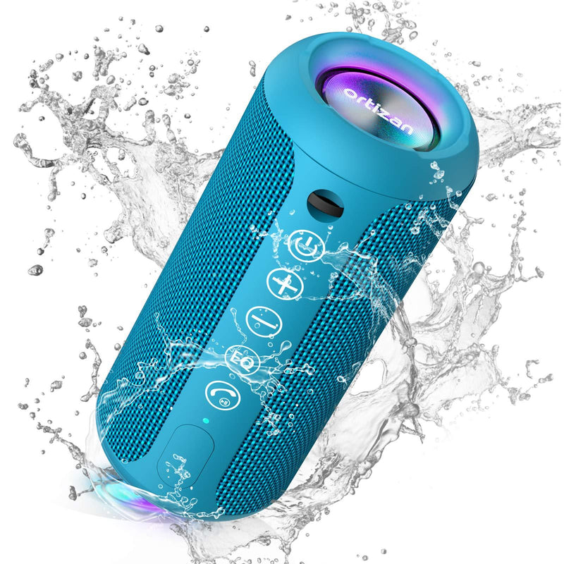 Ortizan Portable Bluetooth Speaker, IPX7 Waterproof Wireless Speaker with 24W Loud Stereo Sound, Outdoor Speakers with Bluetooth 5.0, 30H Playtime,66ft Bluetooth Range,Dual Pairing for Home Blue - LeoForward Australia