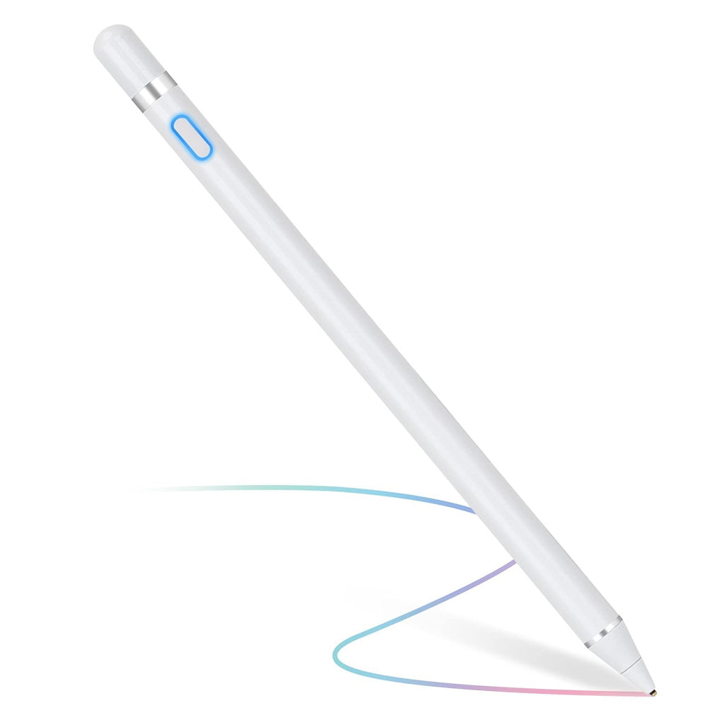  [AUSTRALIA] - Stylus Digital Pen for Touch Screens, Active Pencil Fine Point Compatible with iPhone iPad and Other Tablets for Handwriting and Drawing (White) White