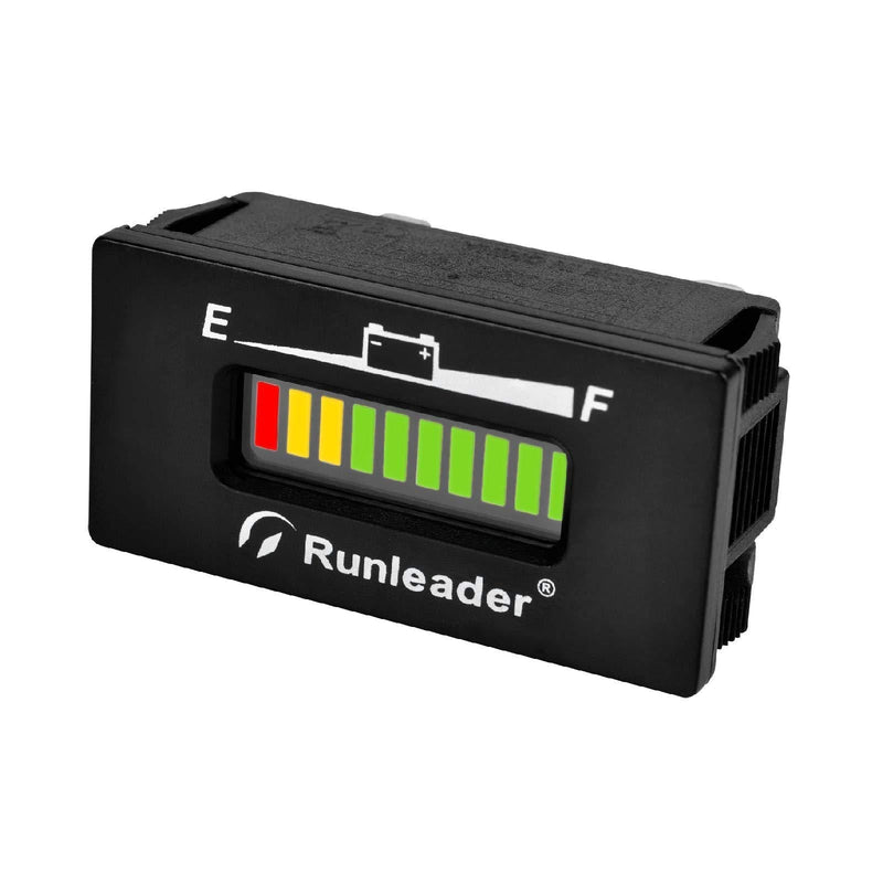 Runleader 12V to 48V LED Battery Fuel Gauge Meter,Battery State of Charge & Discharge for Club Car Forklift Scrubber Machine Travel Trailer Go-Kart and Floor Care Equipment. (RL-BI029-36V) RL-BI029-36V - LeoForward Australia