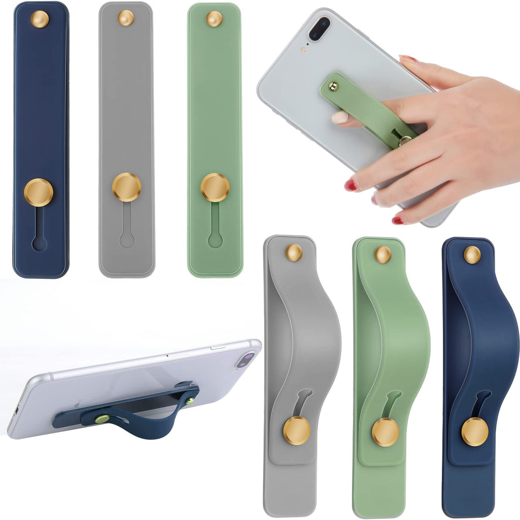  [AUSTRALIA] - 6 Pieces Phone Grip Holder Cell Phone Grip Strap Telescopic Phone Finger Strap Stand Universal Finger Kickstand for Most Smartphones (Charming Colors) Charming Colors