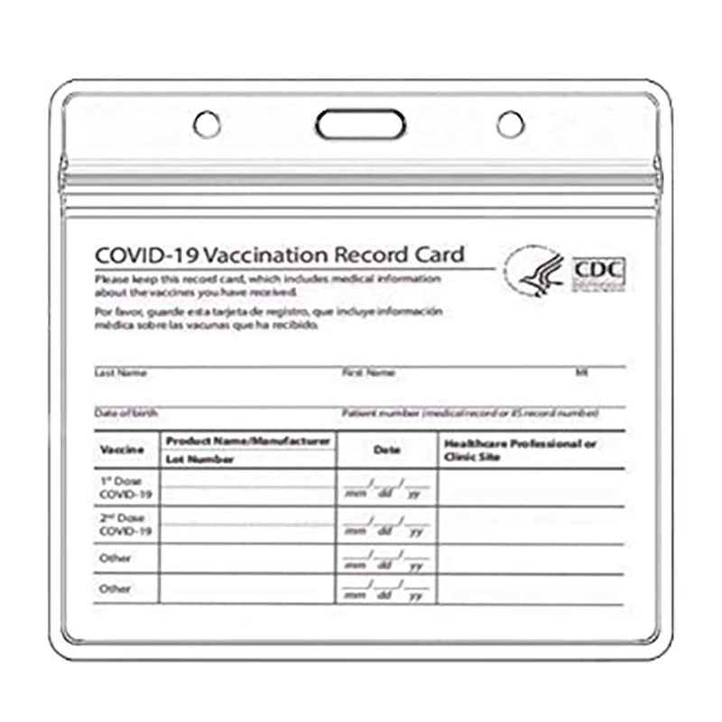  [AUSTRALIA] - Vaccine Card Holder,CDC Vaccination Card Protector 4 X 3 Inches Immunization Record Vaccine Card Holder Waterproof Clear Vinyl Plastic Sleeve with Type Resealable Zip (3 Pack)