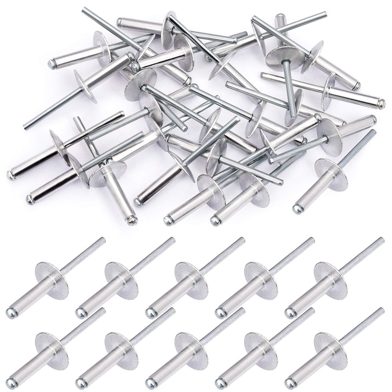  [AUSTRALIA] - PAGOW 35pcs 3/16 x 3/4 Inch (4.8 x 20 x 16) Flange Aluminum Blind Rivet, Large Self-Plugging Open End Decorating Fastener Nails Pop Rivets, Core Pulling Rivets Grip Pange 14mm-16mm 35 Pieces, 3/16 x 3/4 Inch (4.8x20x16mm)