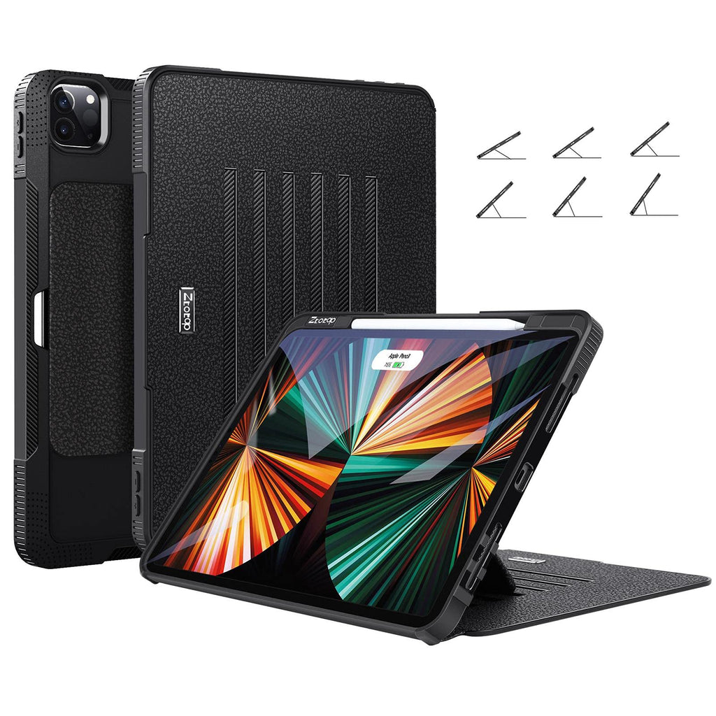 ZtotopCases for New iPad Pro 12.9 Inch Case 2021 5th Generation, [6 Magnetic Stand + Pencil Holder + Auto Wake/Sleep] Full Body Protective Cover Case for iPad Pro 12.9" 5th Gen, Black - LeoForward Australia