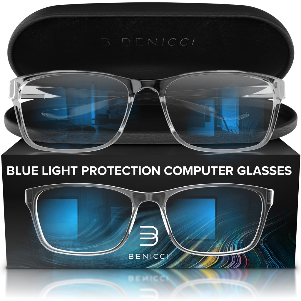  [AUSTRALIA] - Stylish Blue Light Computer Blocking Glasses for Men and Women - Ease Digital Eye Strain, Dry Eyes, Headaches and Blurry Vision - Instantly Blocks Glare from Computers and Phone Screens, Case Included