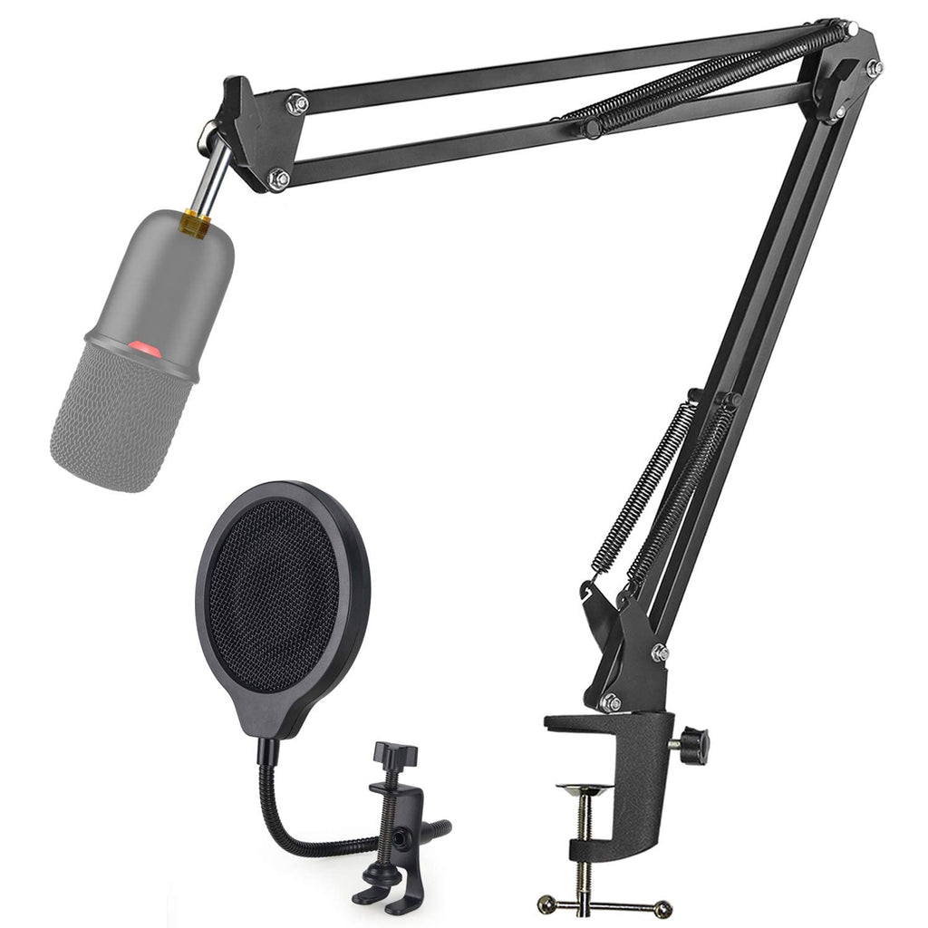  [AUSTRALIA] - HyperX SoloCast Mic Arm Stand with Pop Filter - Scissor Mic Boom Arm 4 Inch 3 Layers Windscreen Pop Filter Compatible with Hyperx SoloCast Microphone by YOUSHARES