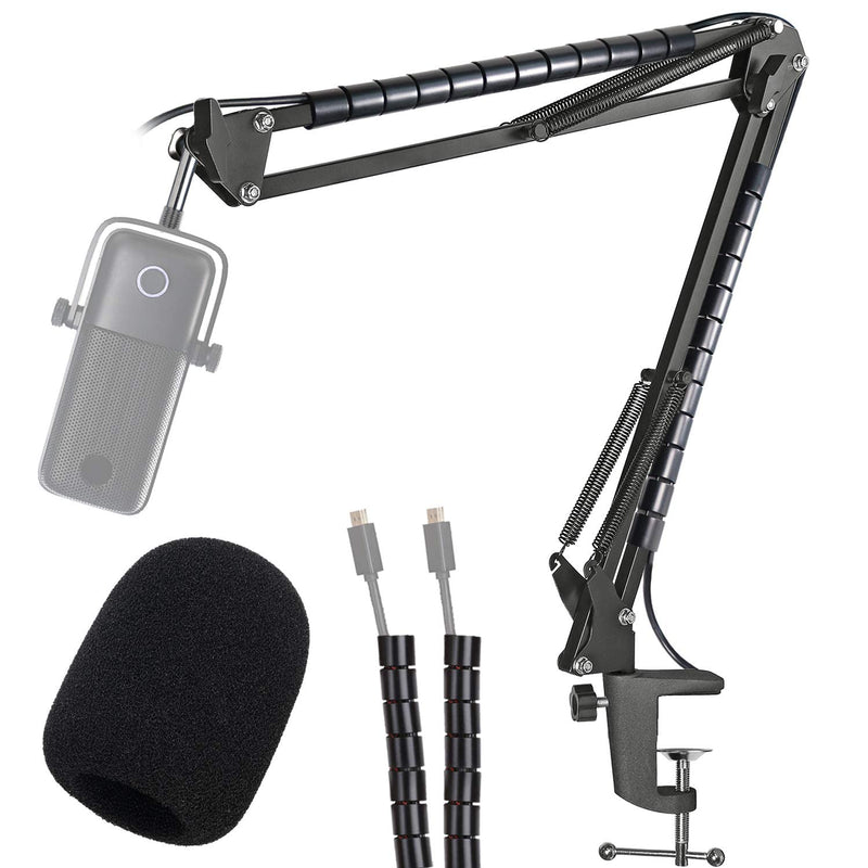  [AUSTRALIA] - Elgato Wave:1 Mic Boom Arm Stand with Pop Filter - Professional Mic Stand with Cable Sleeve Windscreen Mic Cover Foam by YOUSHARES