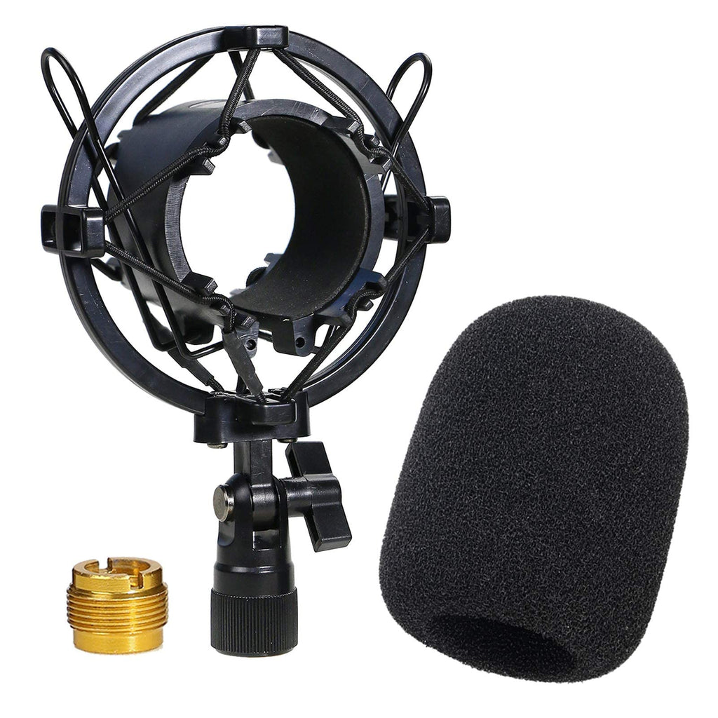  [AUSTRALIA] - AT2020 Shock Mount with Microphone Foam - Microphone Mounts with foam Reduces Vibration Noise and Shockmount Improve Recording Quality for Audio Technica AT2020 AT2020USB+ AT2035 ATR2500 Condenser Mic