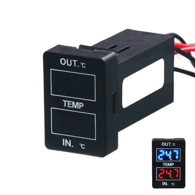  [AUSTRALIA] - Car Internal and External Temperature Display, Celsius Temperature, Dual Temperature Sensors Use for Toyota (Type A) Celsius Temperature (Type A) 1